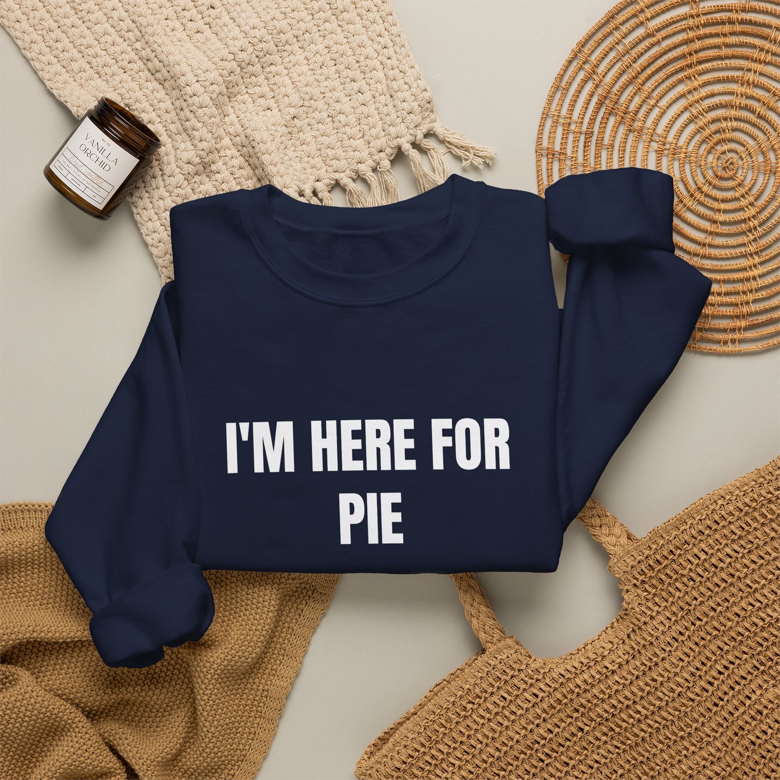 I'm Here For Pie Funny Thanksgiving Crewneck Sweatshirt - Image 16