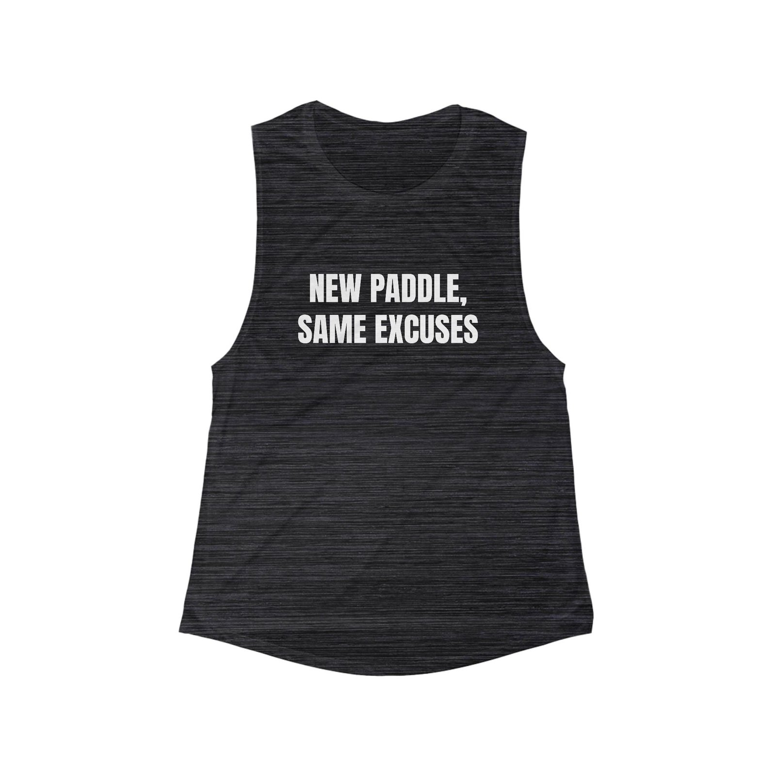 New Paddle, Same Excuses Funny Women's Flowy Muscle Tank - Image 5