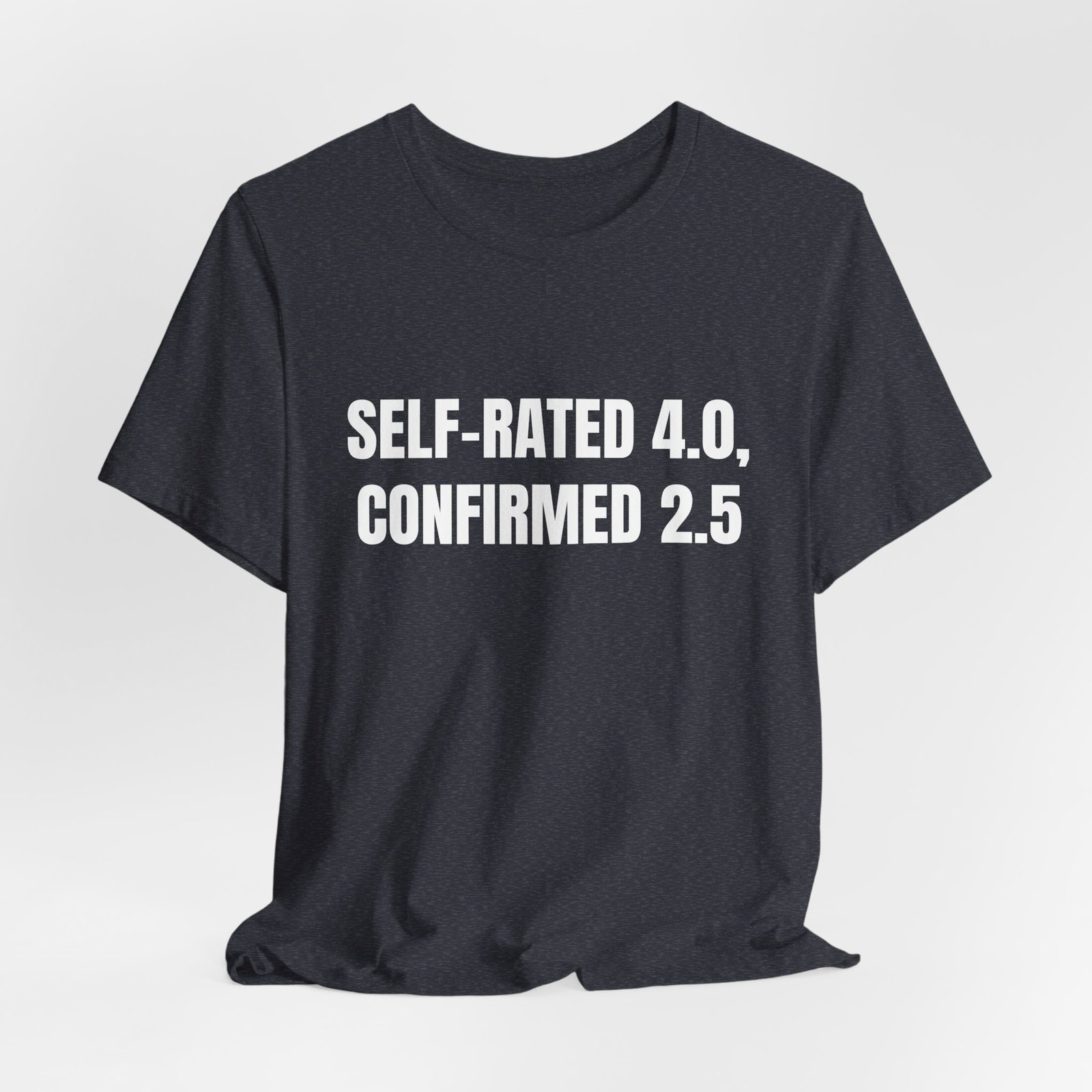 Self-Rated 4.0, Confirmed 2.5 Funny Graphic T-Shirt - Image 16