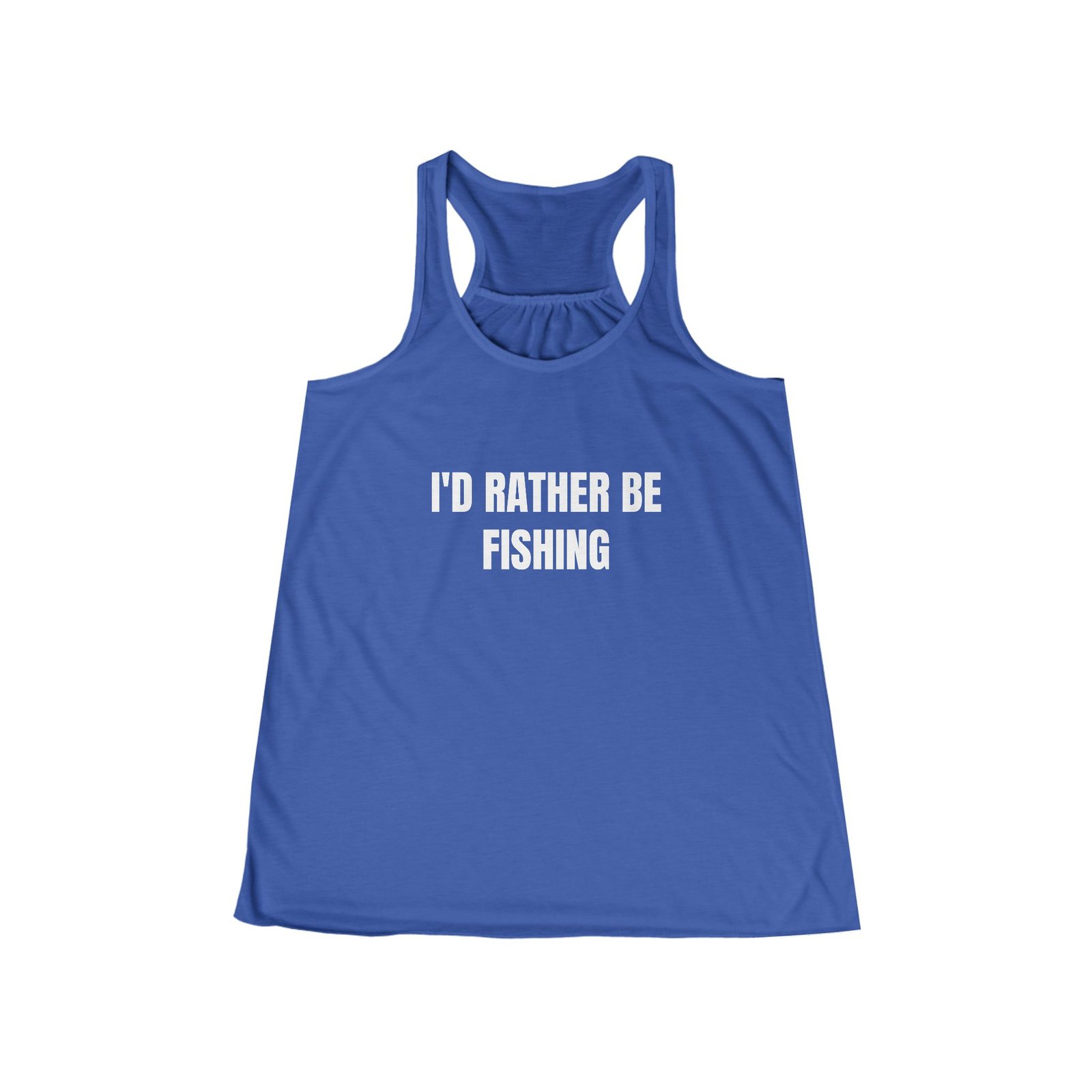 I'd Rather Be Fishing Funny Women's Flowy Racerback Tank - Image 5