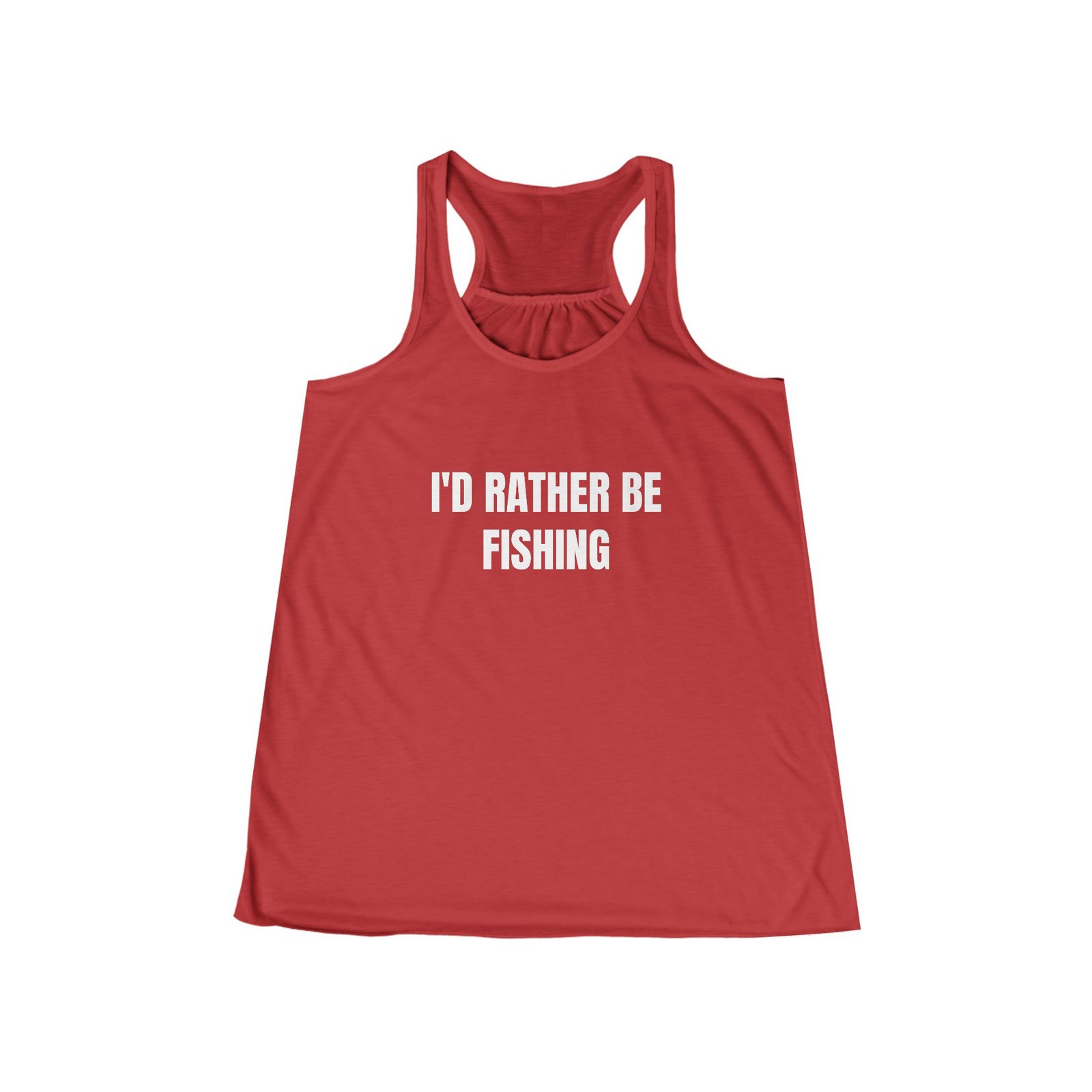 I'd Rather Be Fishing Funny Women's Flowy Racerback Tank - Image 9