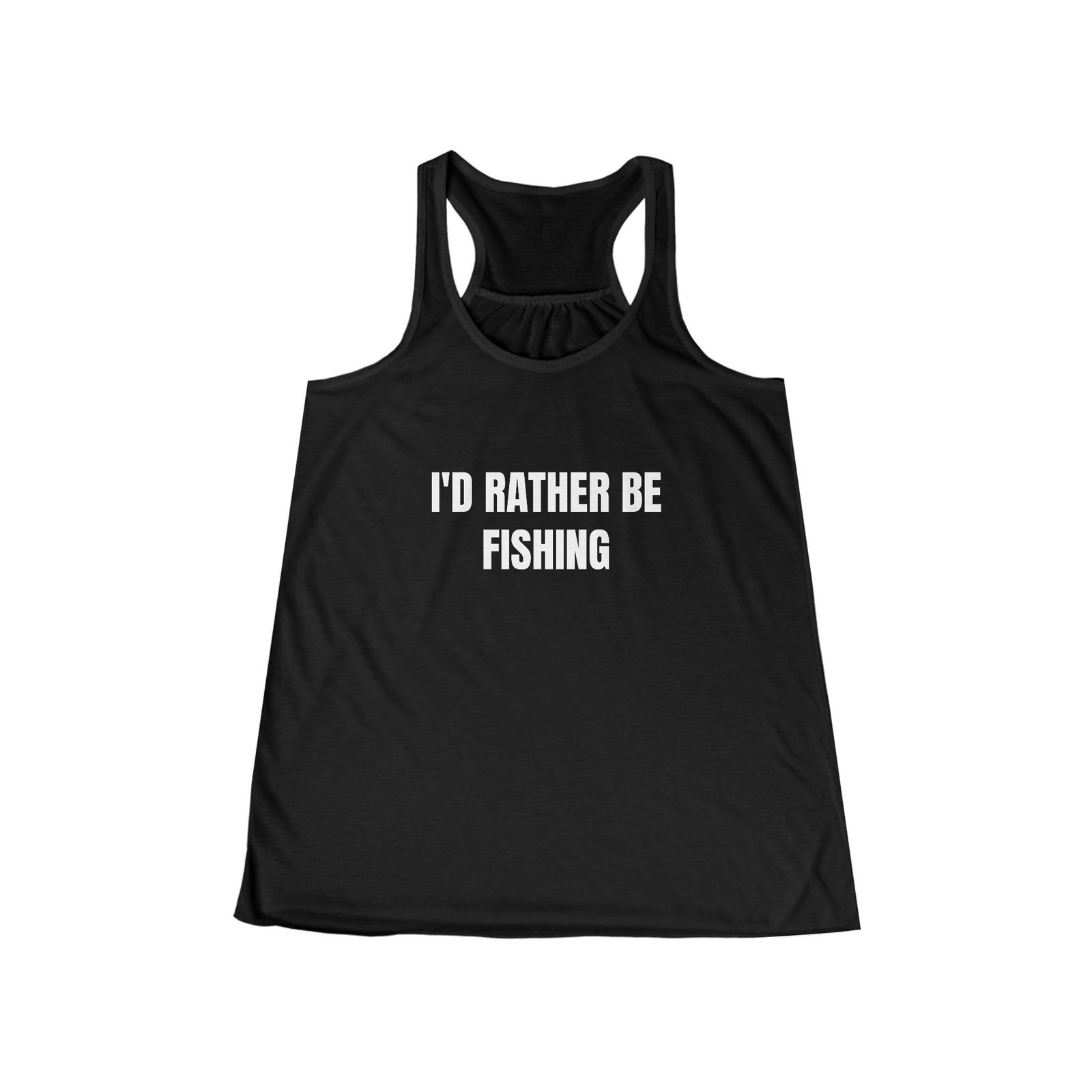 I'd Rather Be Fishing Funny Women's Flowy Racerback Tank - Image 3