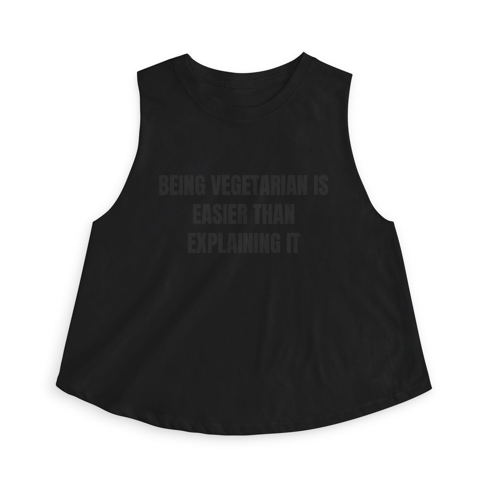 Being Vegetarian Is Easier Than Explaining It Funny Women's Crop Top - Image 9