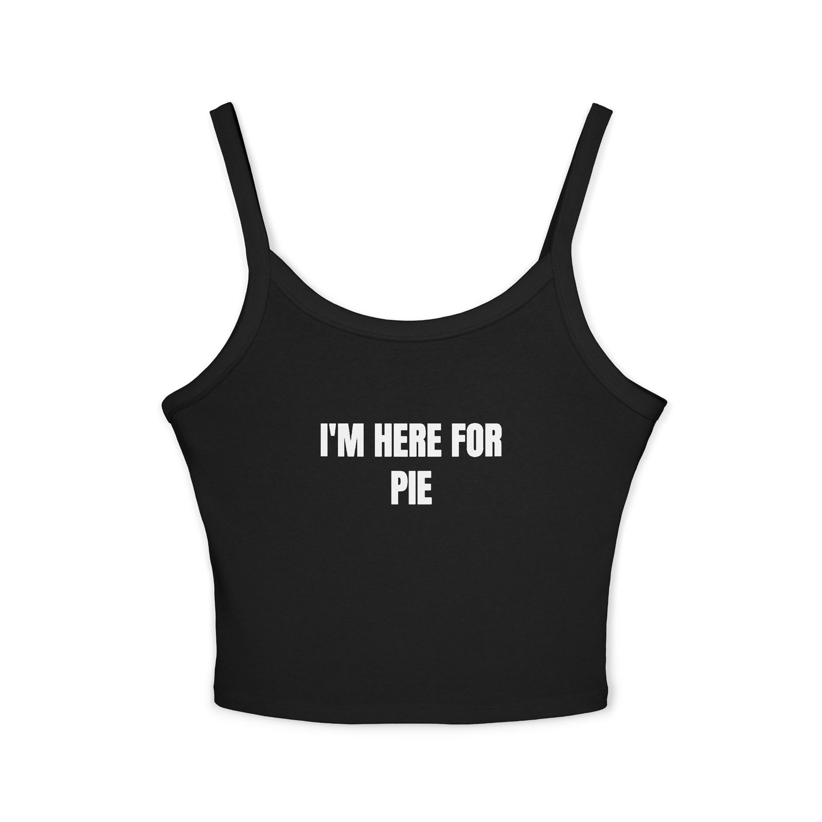 I'm Here For Pie Funny Thanksgiving Women's Spaghetti Strap Tank - Image 5