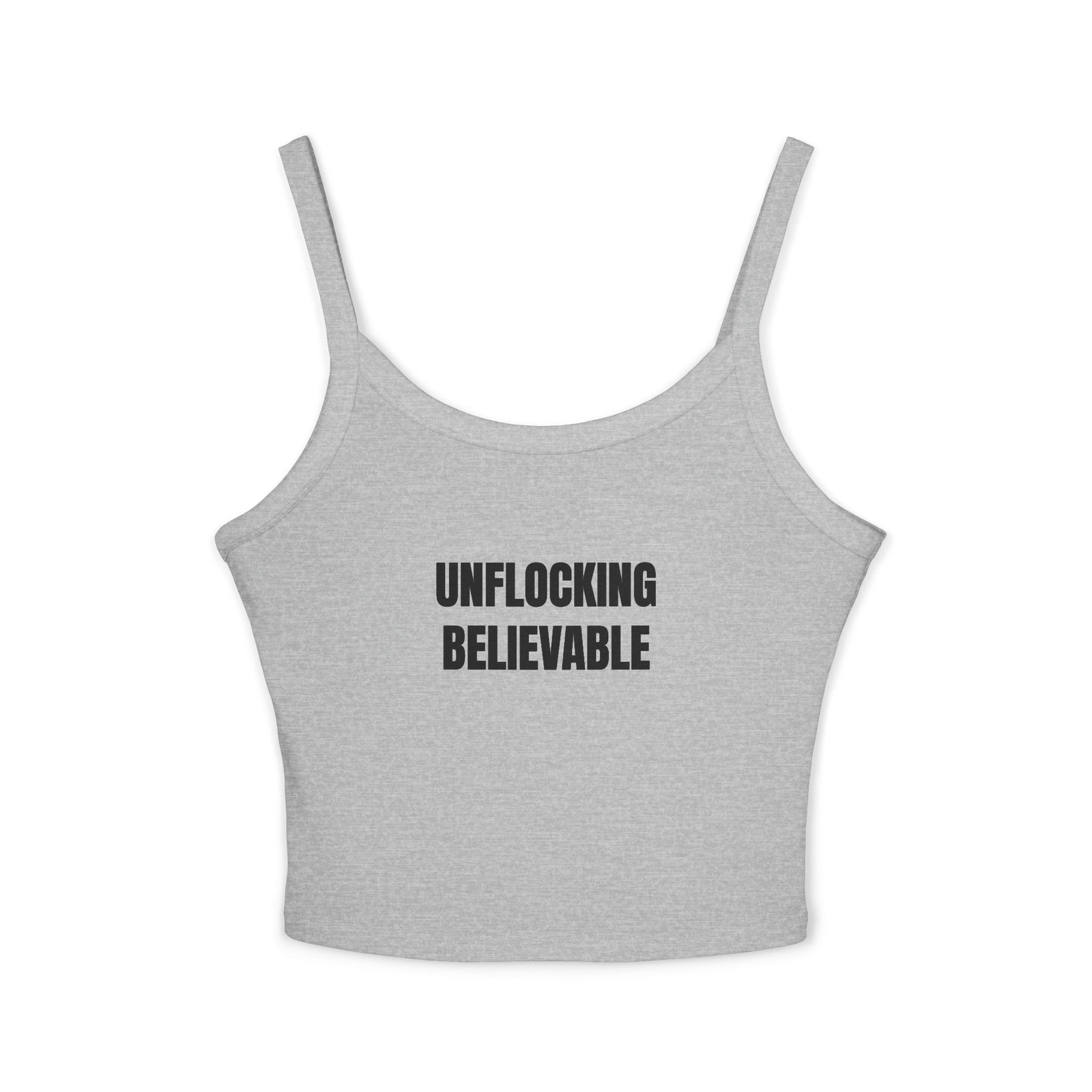 Unflocking Believable Funny Women's Spaghetti Strap Tank - Image 9