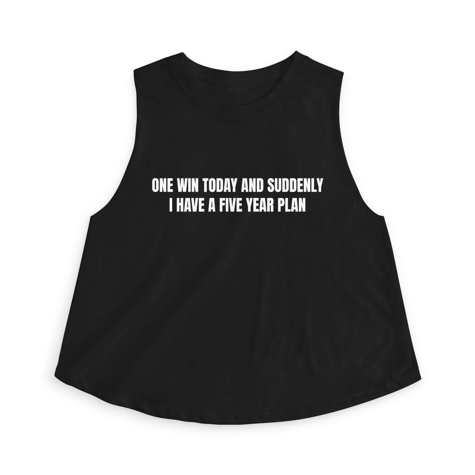 One Win Today And Suddenly I Have A Five Year Plan Funny Women's Crop Top - Image 9