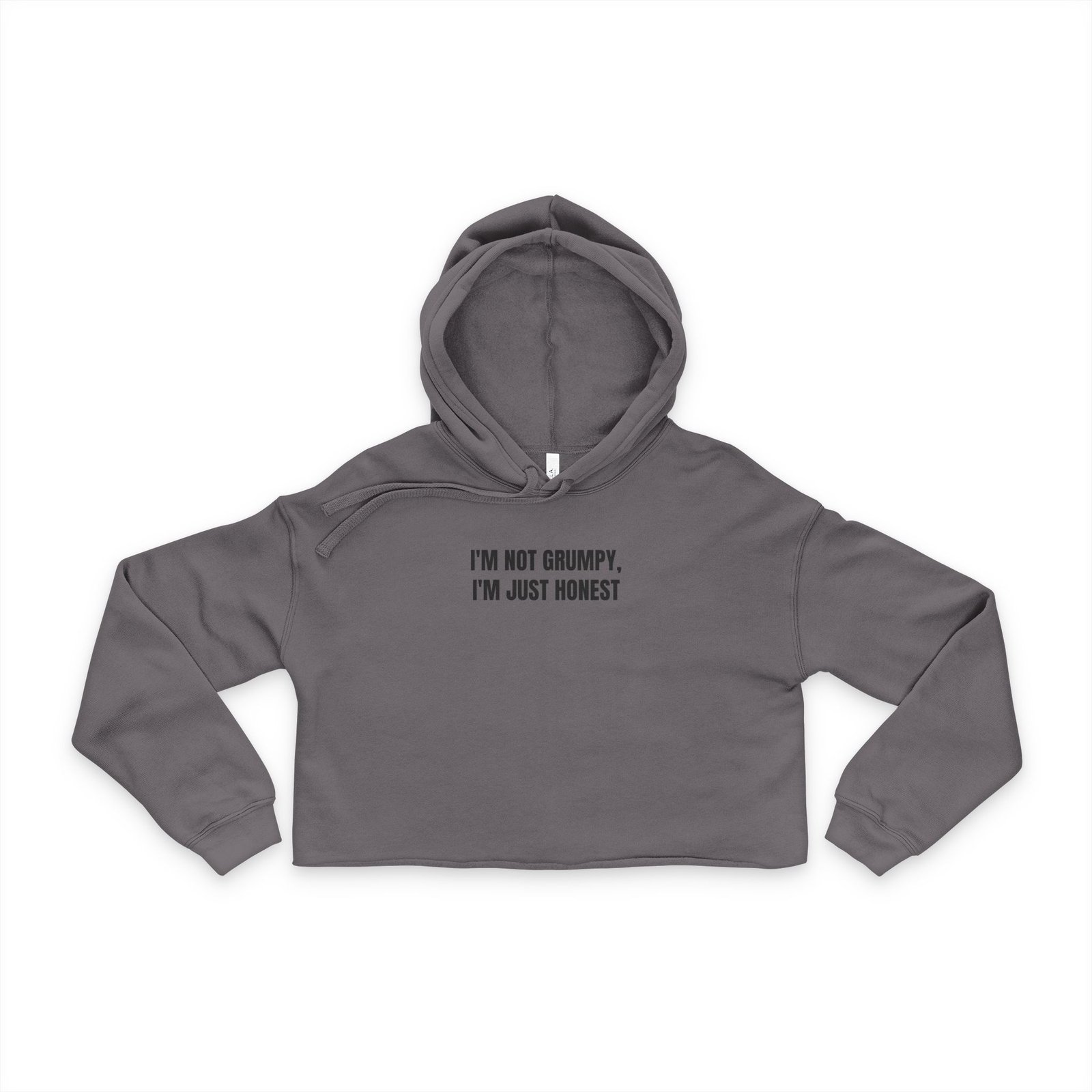 I'm Not Grumpy, I'm Just Honest Funny Women's Cropped Hoodie - Image 5