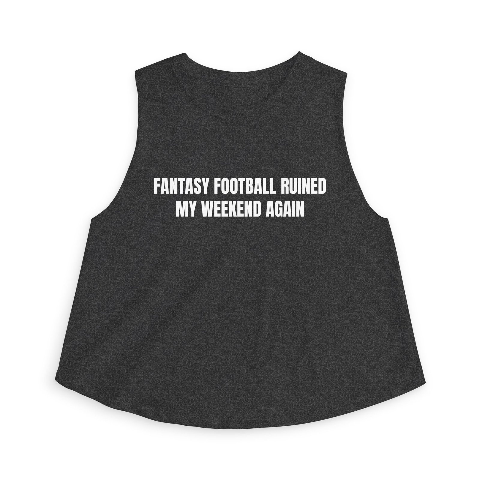 Fantasy Football Ruined My Weekend Again Funny Women's Crop Top - Image 13