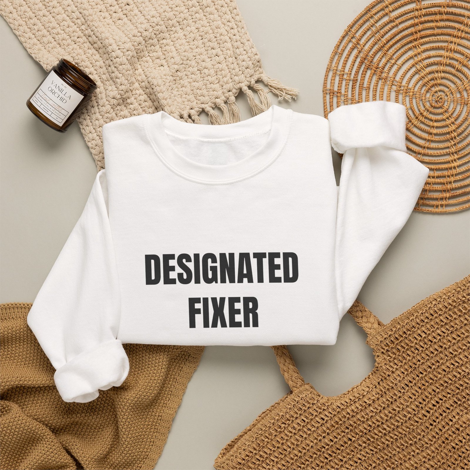 Designated Fixer Funny Crewneck Sweatshirt - Image 4