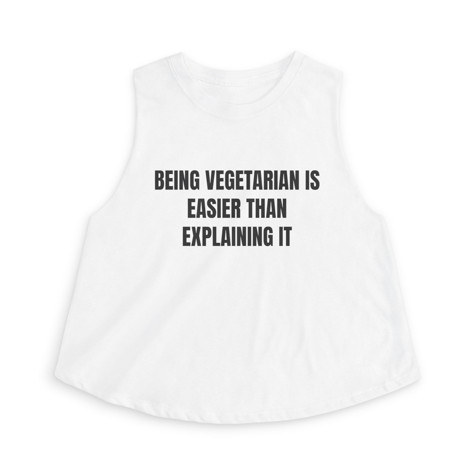 Being Vegetarian Is Easier Than Explaining It Funny Women's Crop Top