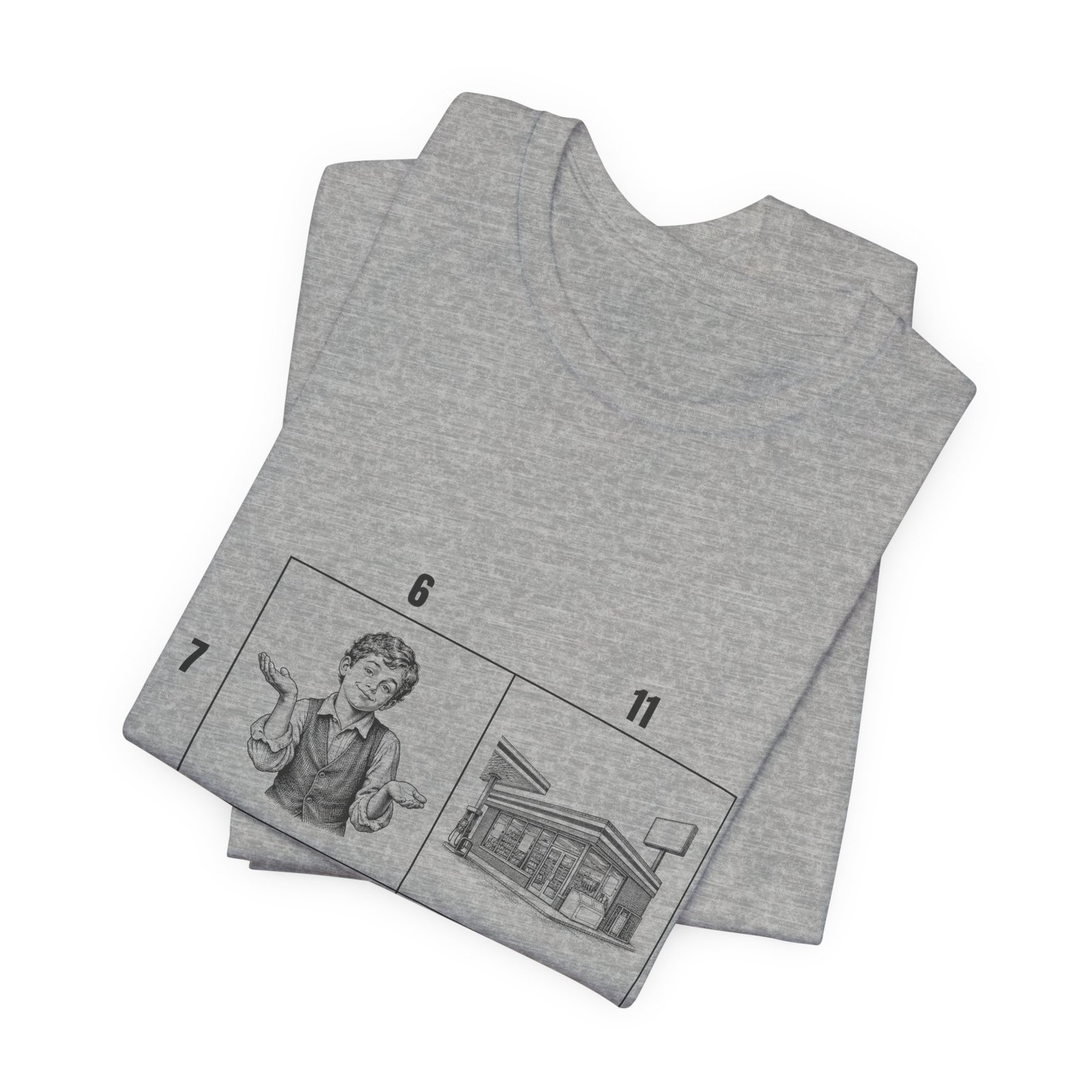 The Number Grid Funny Graphic T-Shirt - Image 11