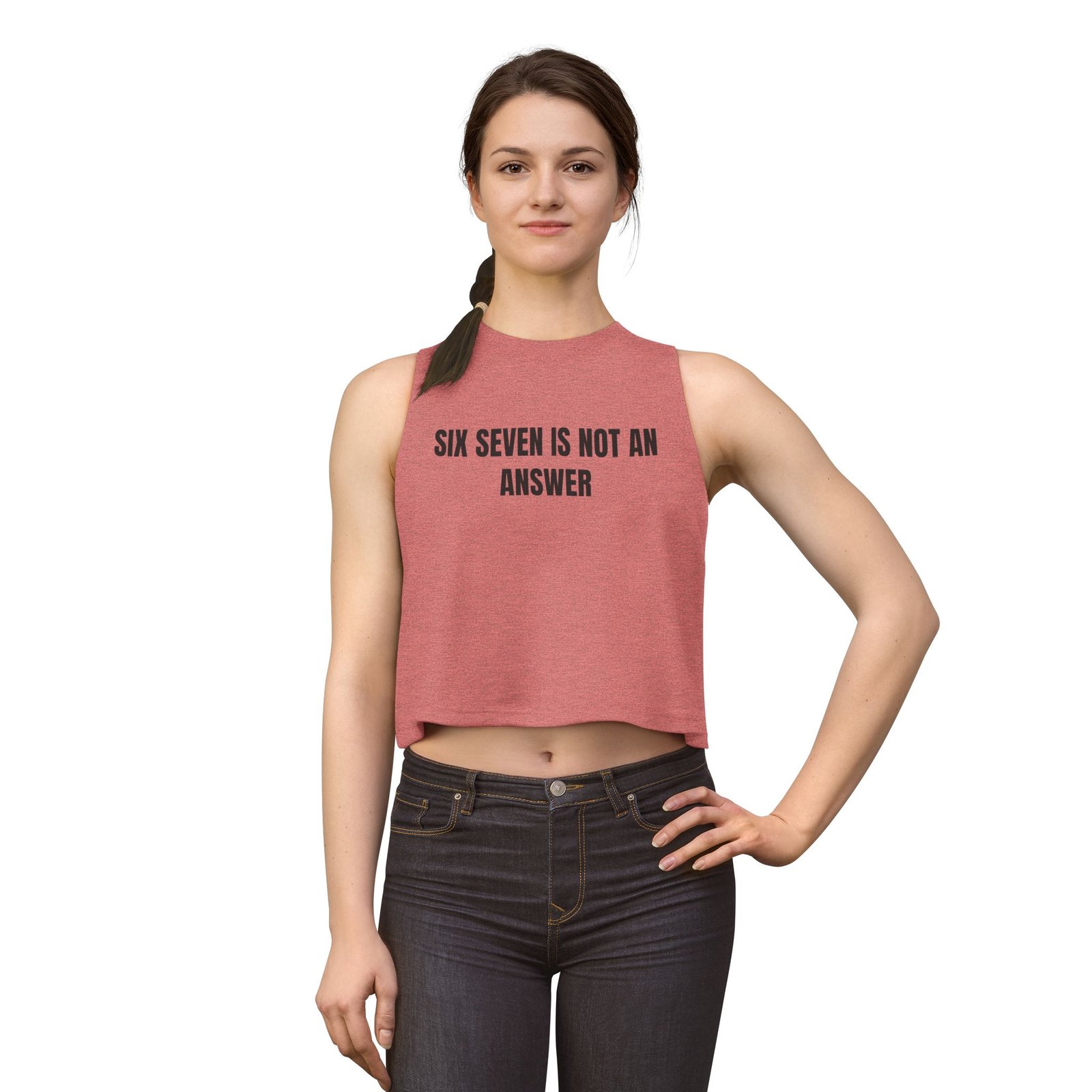 Six Seven Is Not An Answer Funny Women's Crop Top - Image 7