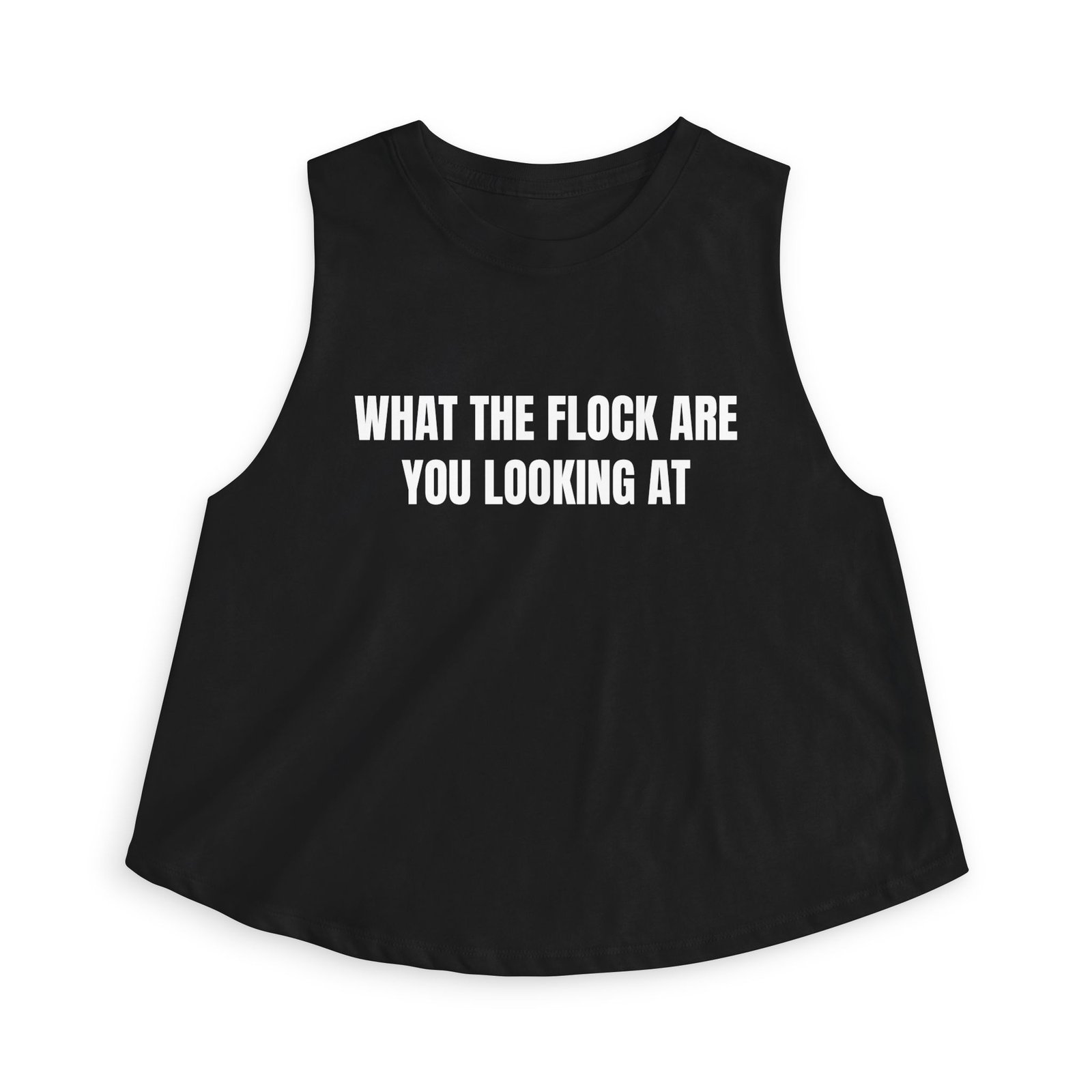 What The Flock Are You Looking At Funny Women's Crop Top - Image 9
