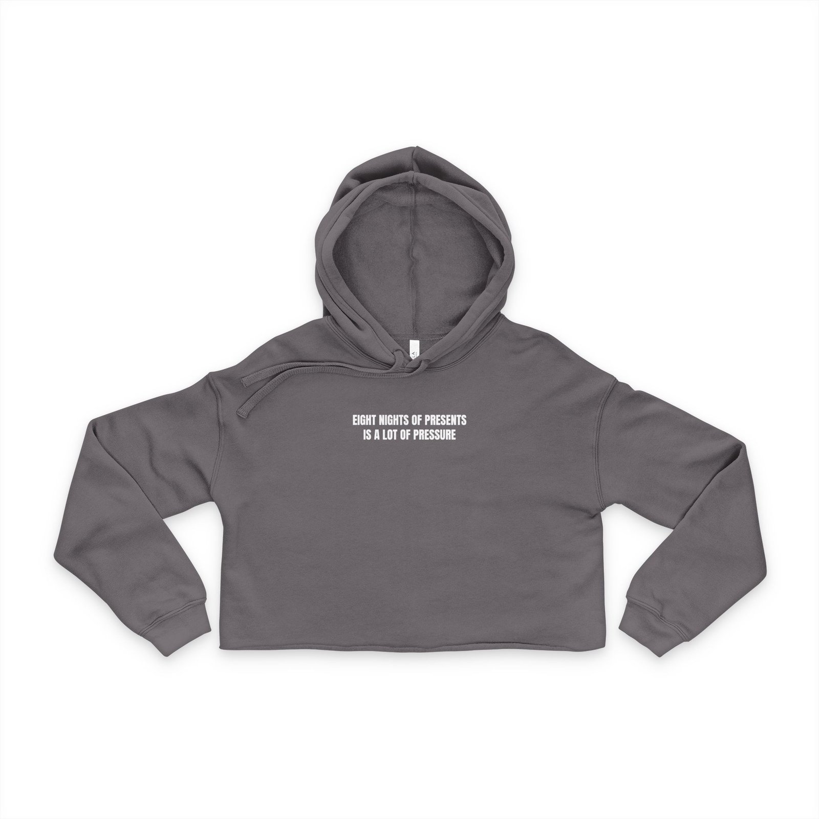 Eight Nights Of Presents Is A Lot Of Pressure Funny Hanukkah Women's Cropped Hoodie - Image 5