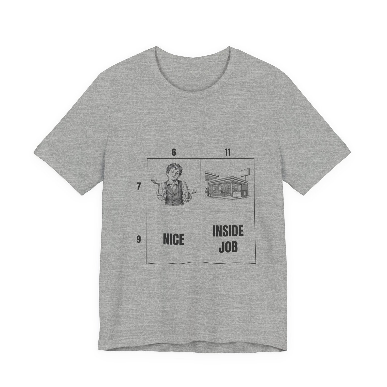 The Number Grid Funny Graphic T-Shirt - Image 9