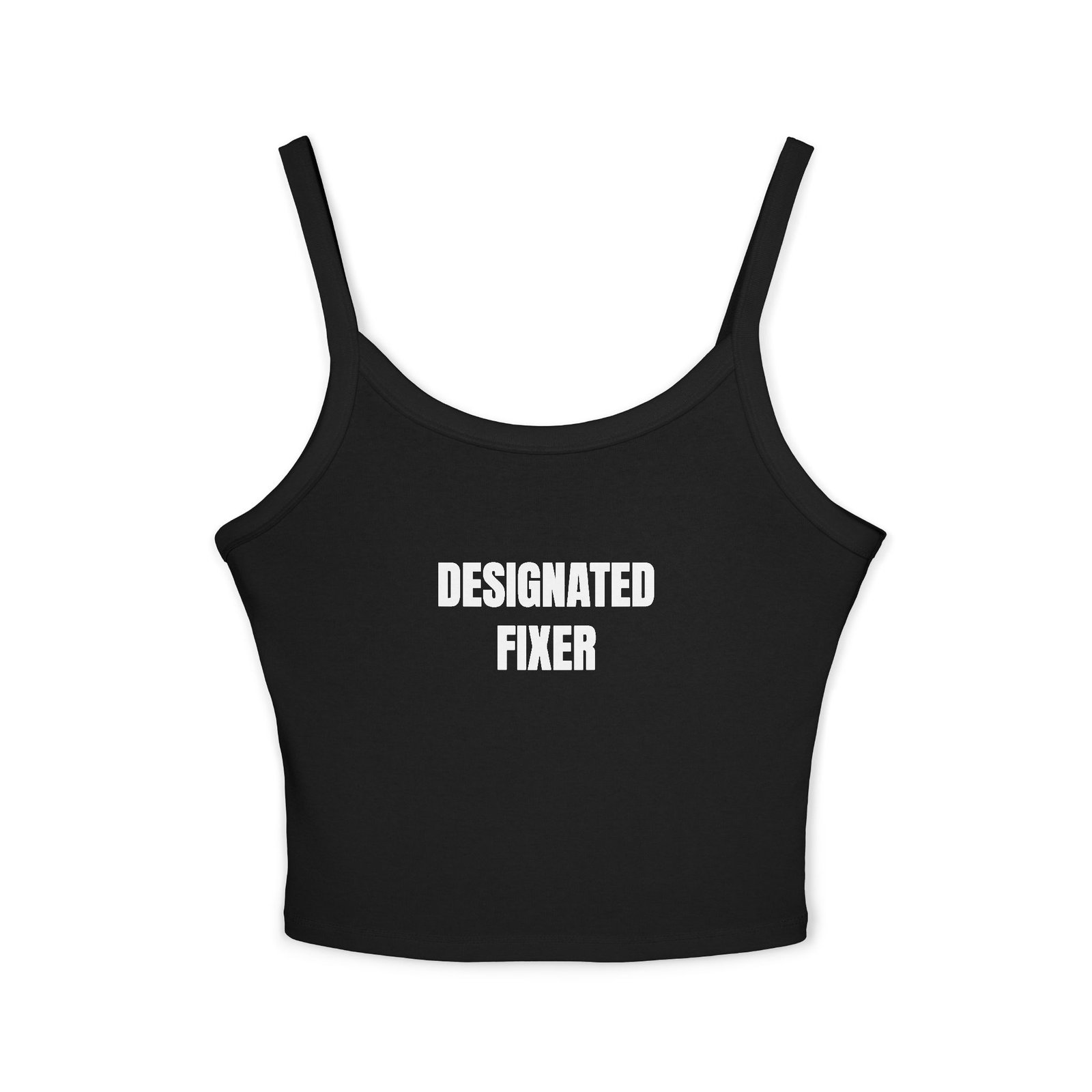 Designated Fixer Funny Women's Spaghetti Strap Tank - Image 5