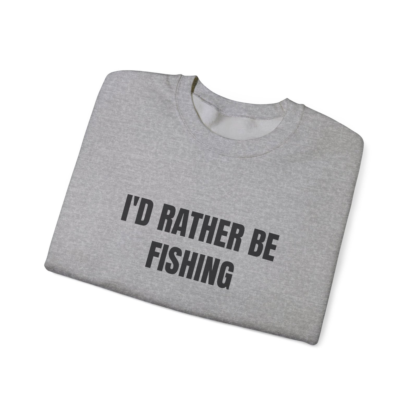 I'd Rather Be Fishing Funny Crewneck Sweatshirt - Image 11