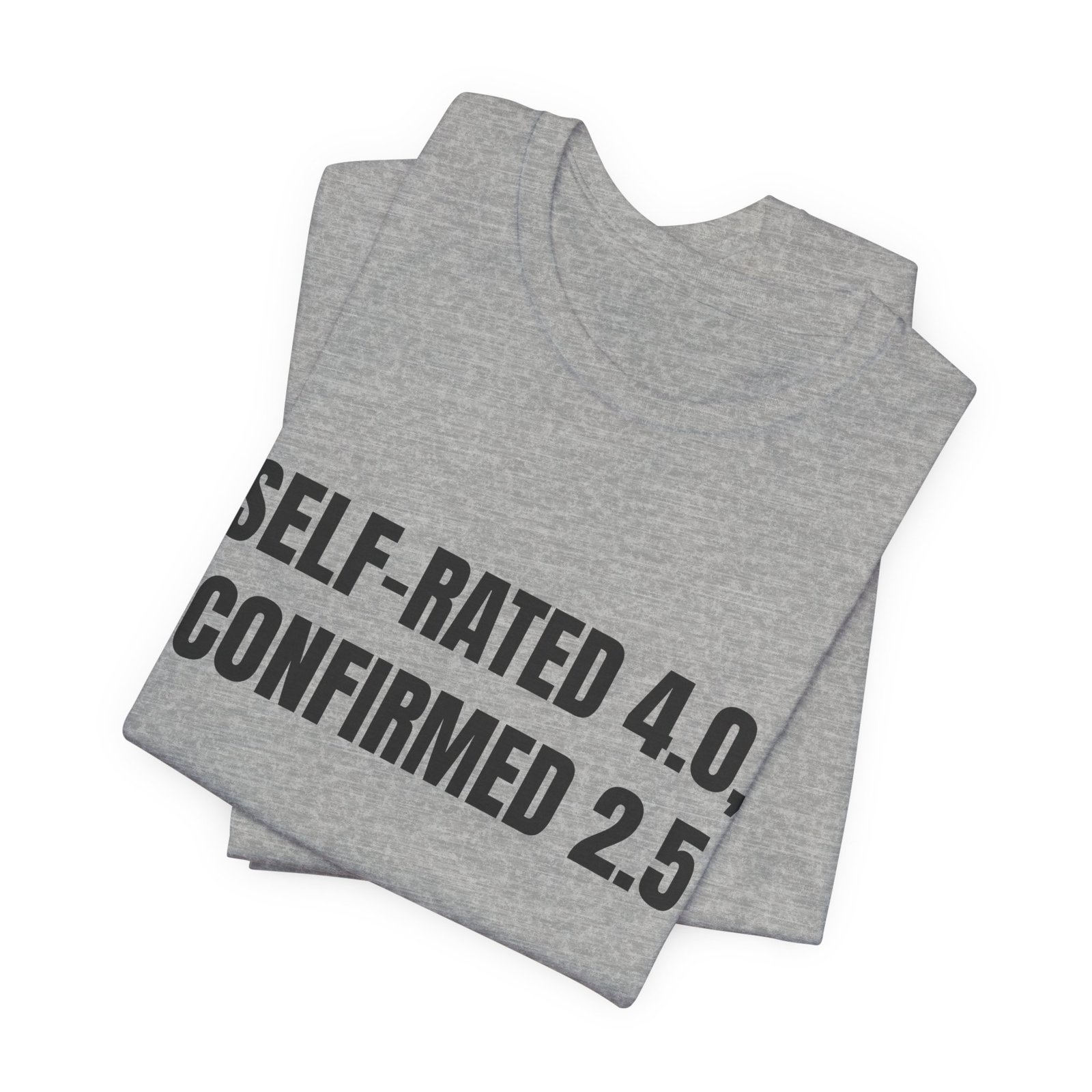 Self-Rated 4.0, Confirmed 2.5 Funny Graphic T-Shirt - Image 11