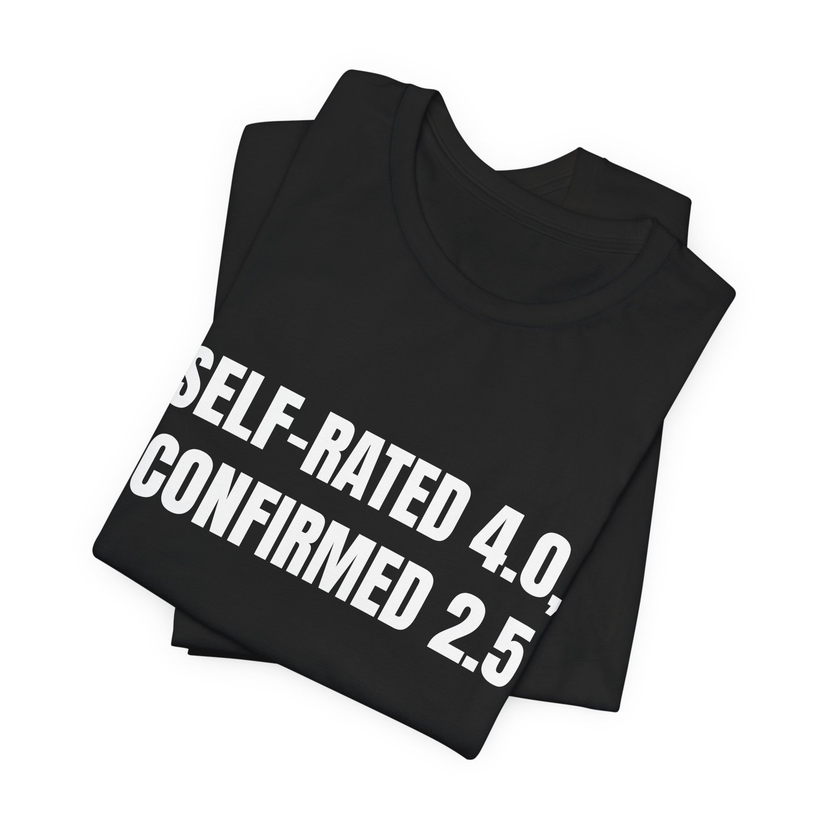 Self-Rated 4.0, Confirmed 2.5 Funny Graphic T-Shirt - Image 7