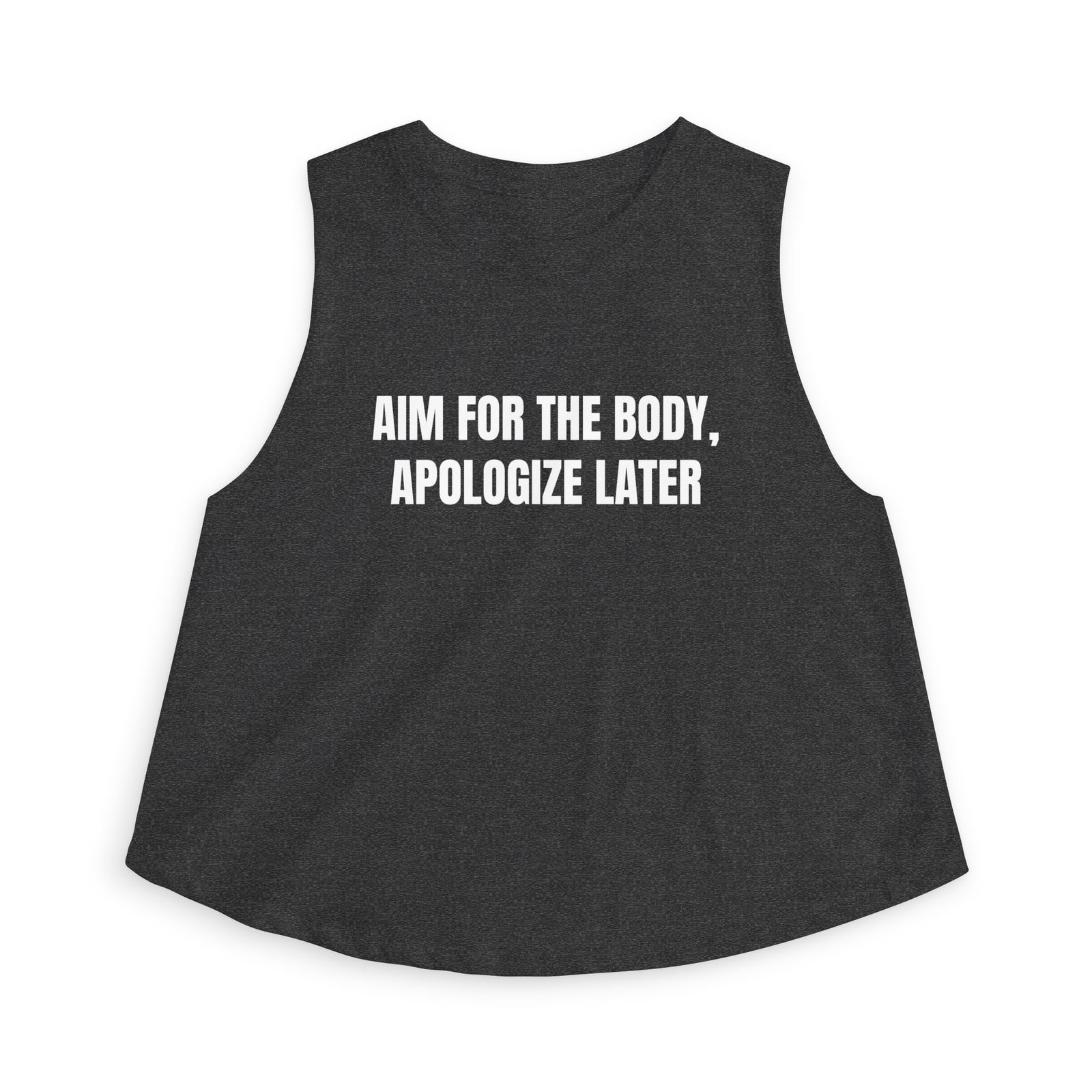 Aim For The Body, Apologize Later Funny Women's Crop Top - Image 13