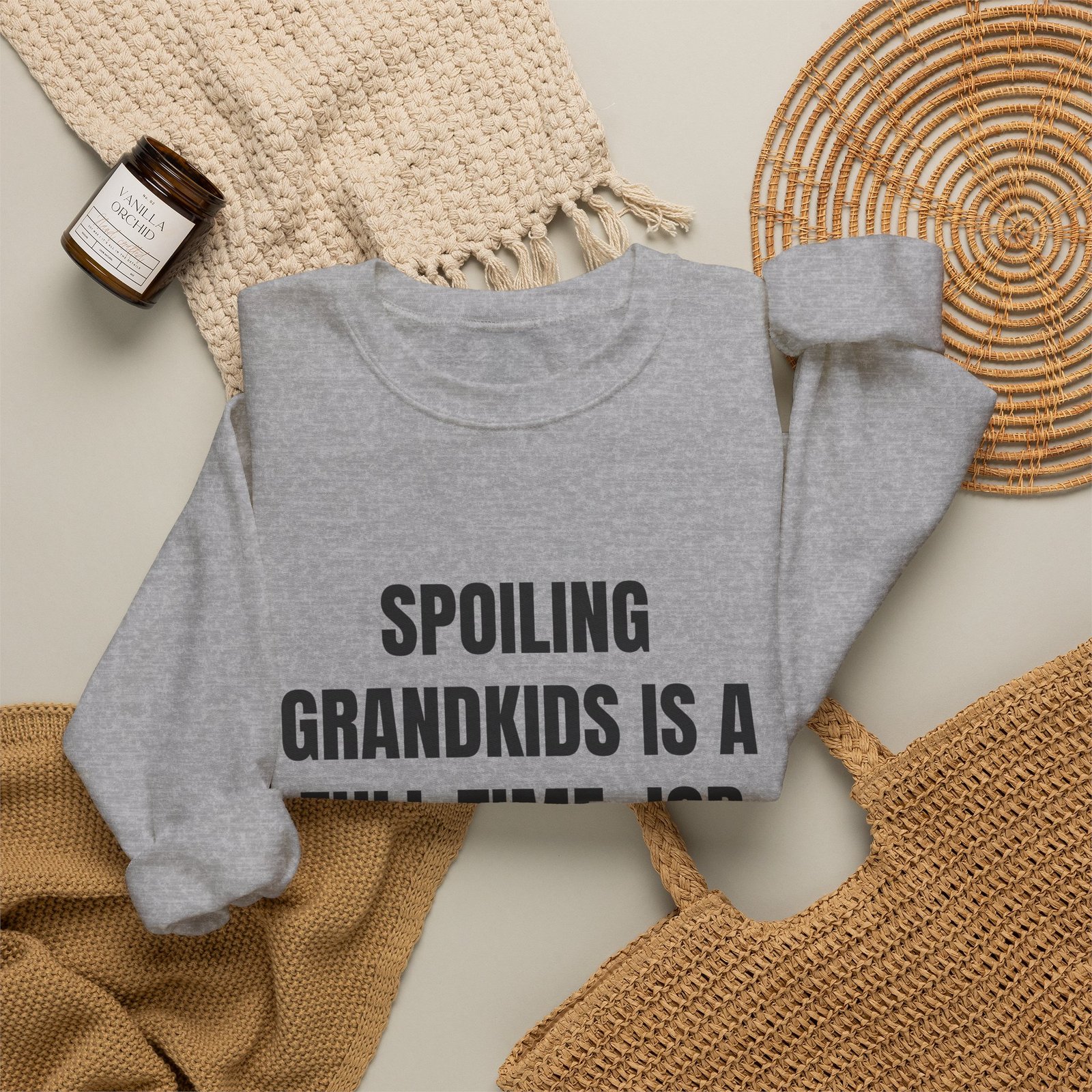 Spoiling Grandkids Is A Full Time Job Funny Crewneck Sweatshirt - Image 12
