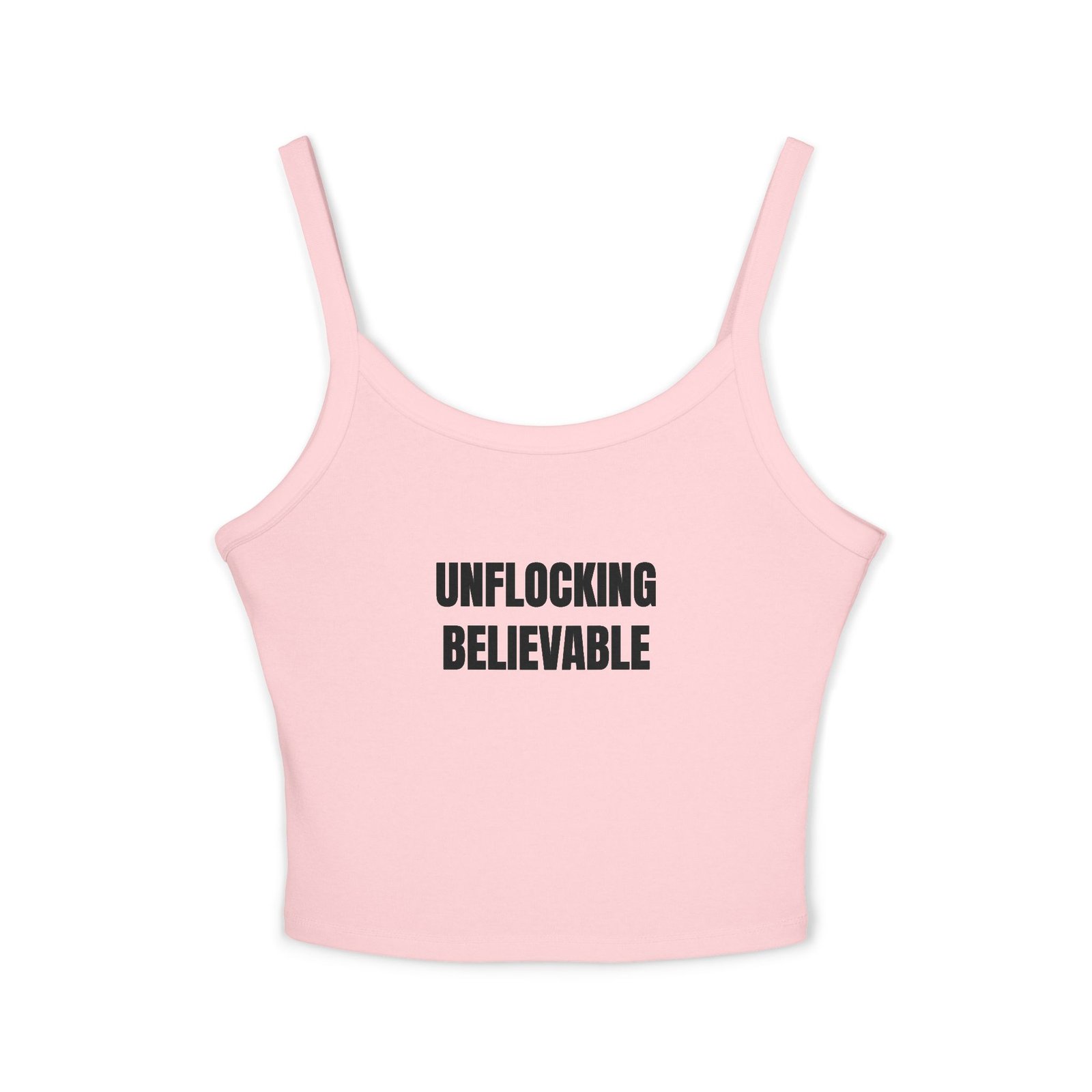Unflocking Believable Funny Women's Spaghetti Strap Tank - Image 13