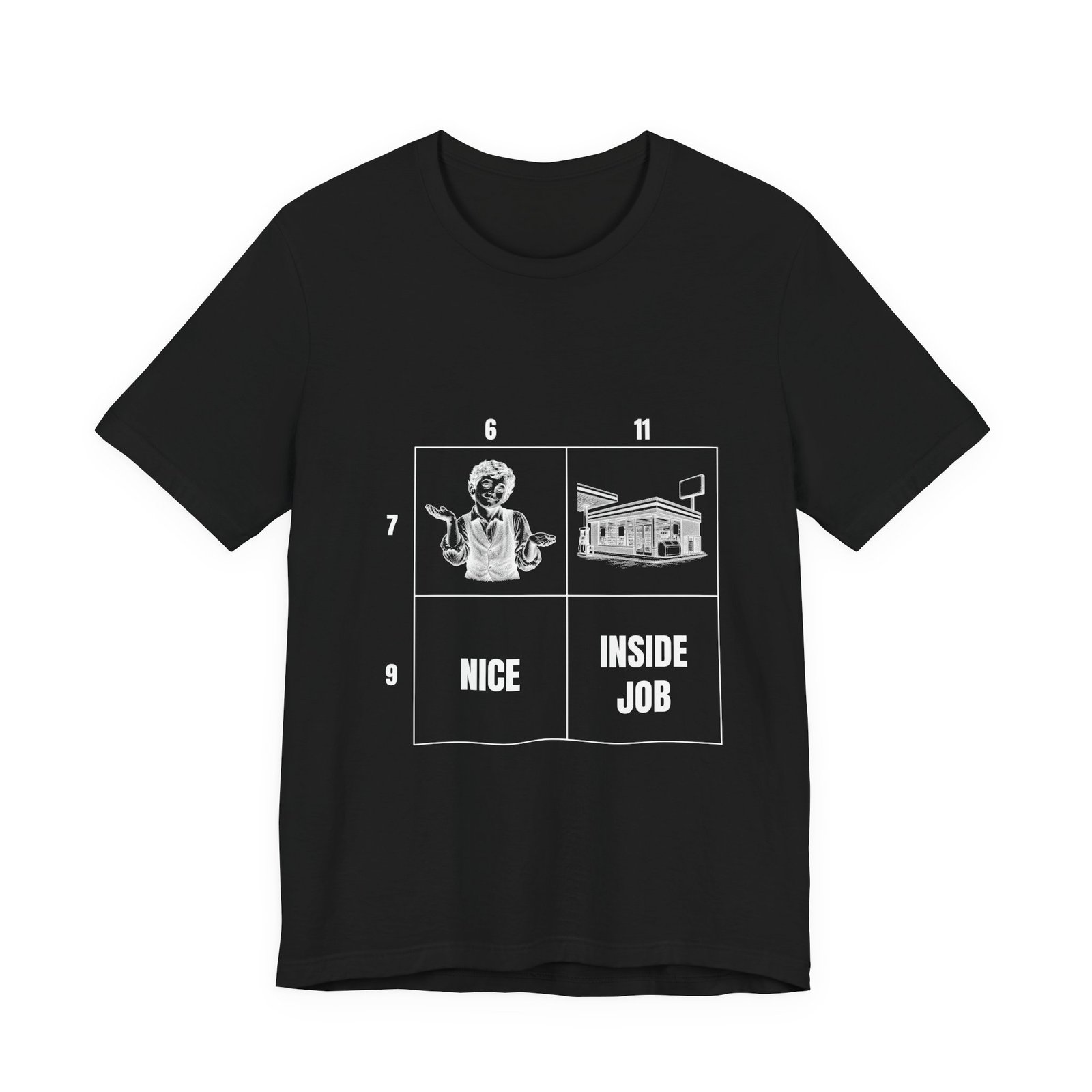 The Number Grid Funny Graphic T-Shirt - Image 5
