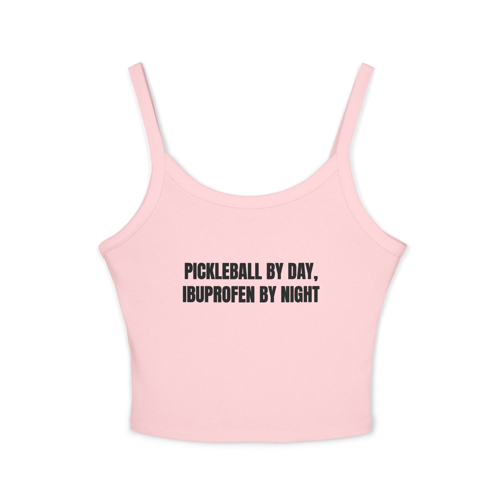 Pickleball By Day, Ibuprofen By Night Funny Women's Spaghetti Strap Tank - Image 13