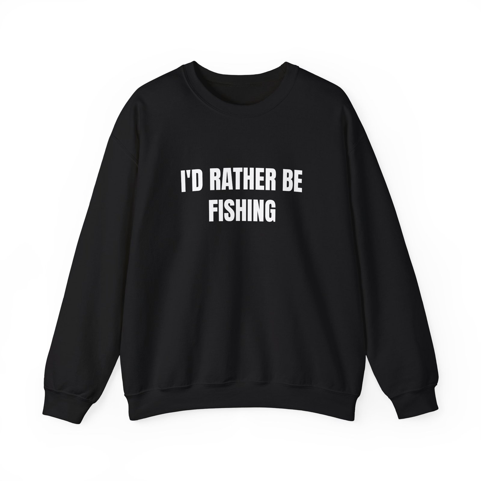 I'd Rather Be Fishing Funny Crewneck Sweatshirt - Image 5