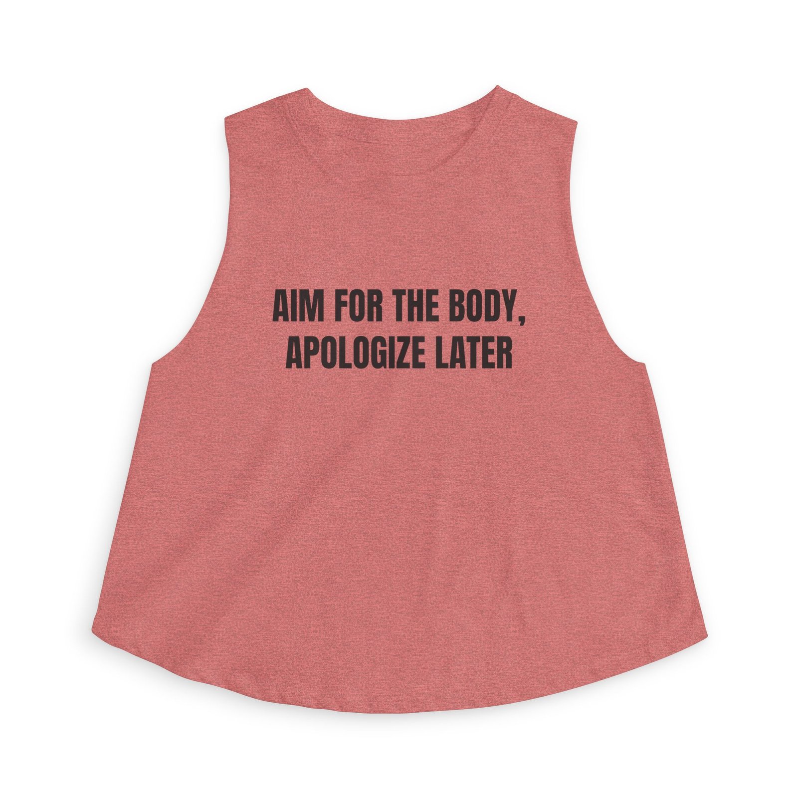 Aim For The Body, Apologize Later Funny Women's Crop Top - Image 5