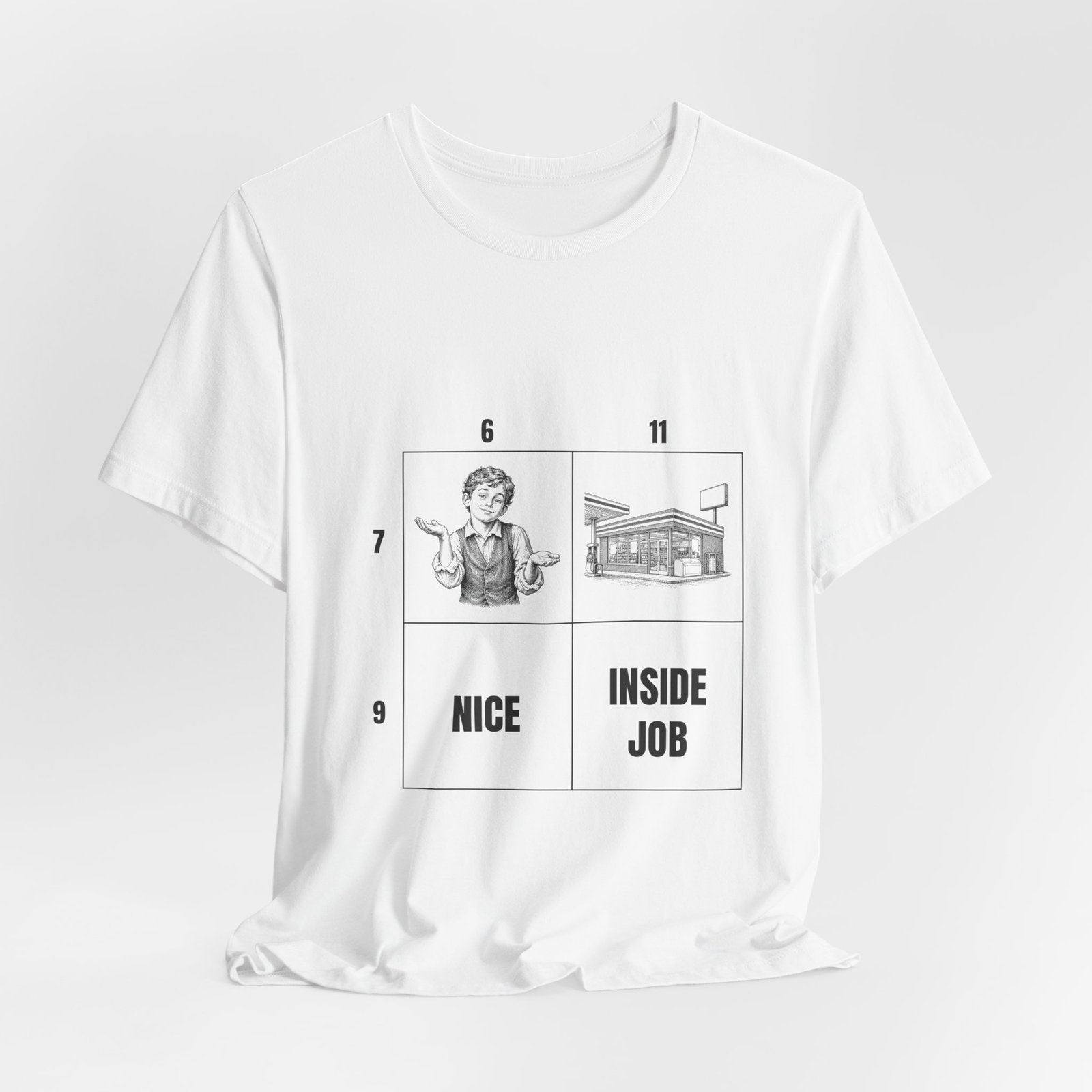 The Number Grid Funny Graphic T-Shirt - Image 4