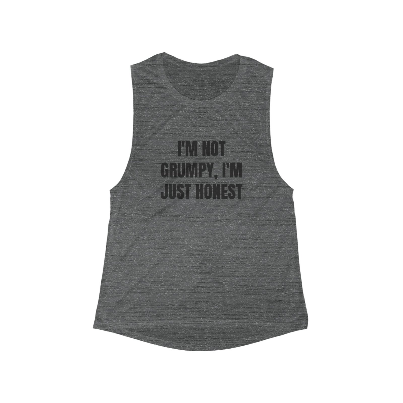 I'm Not Grumpy, I'm Just Honest Funny Women's Flowy Muscle Tank - Image 3
