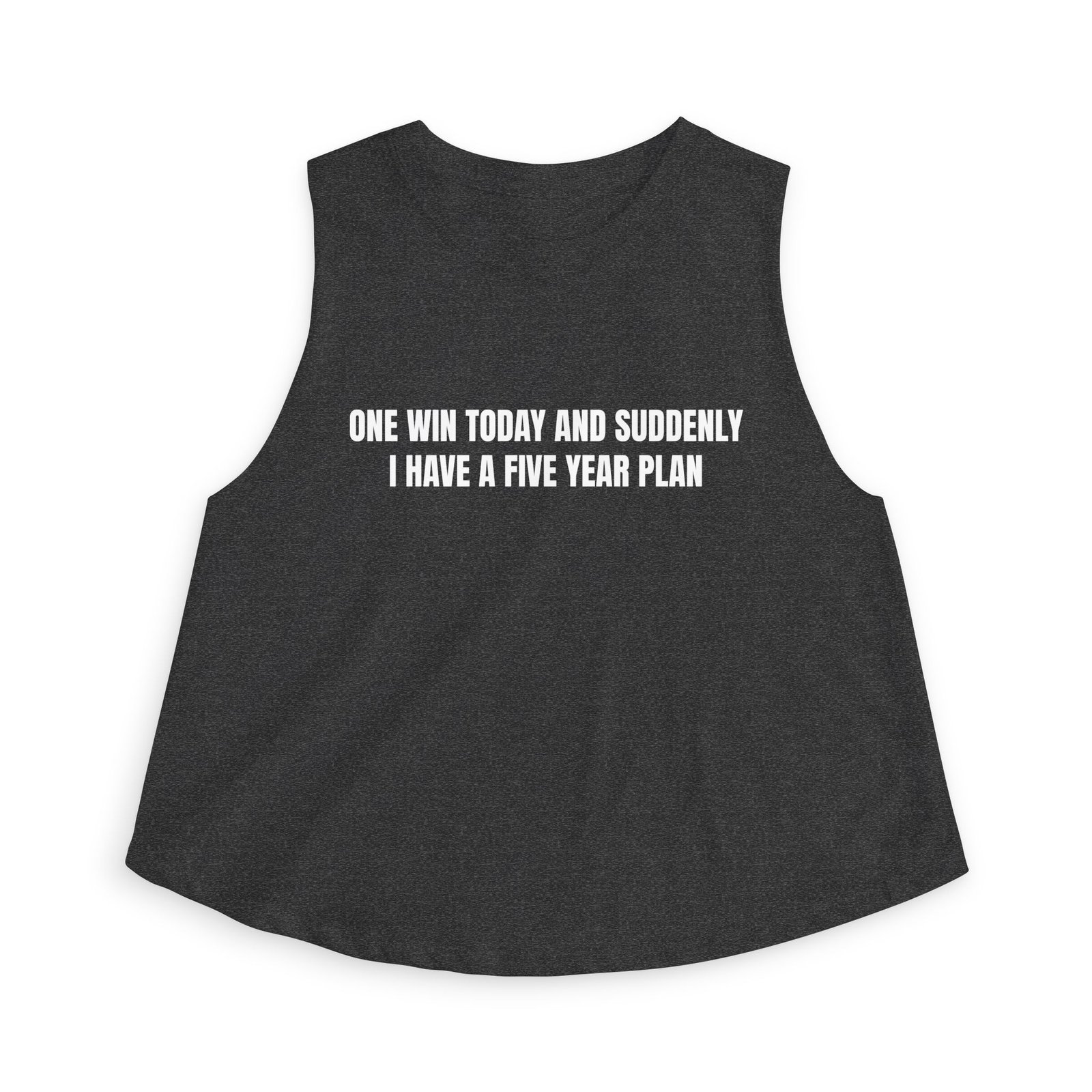 One Win Today And Suddenly I Have A Five Year Plan Funny Women's Crop Top - Image 13