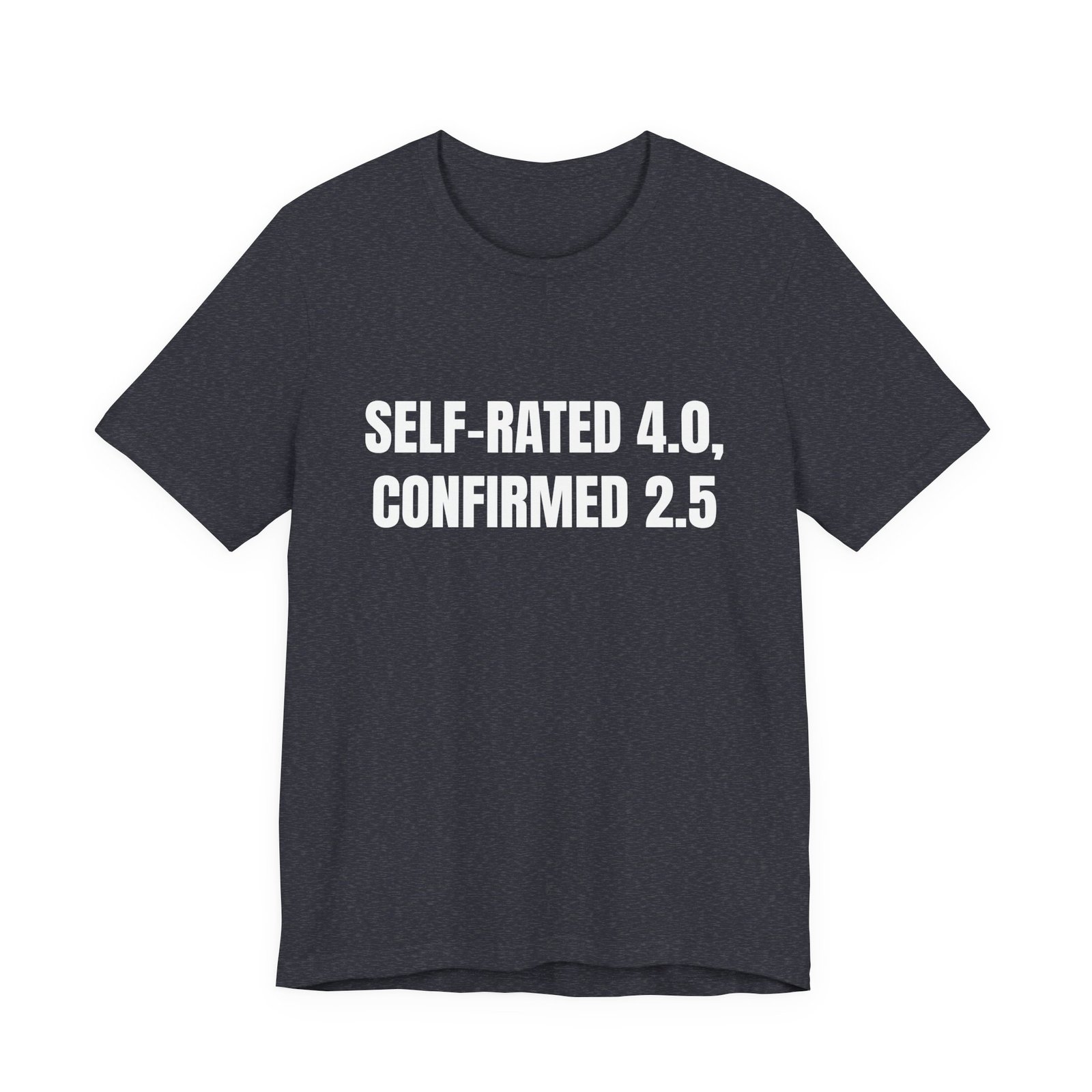 Self-Rated 4.0, Confirmed 2.5 Funny Graphic T-Shirt - Image 13