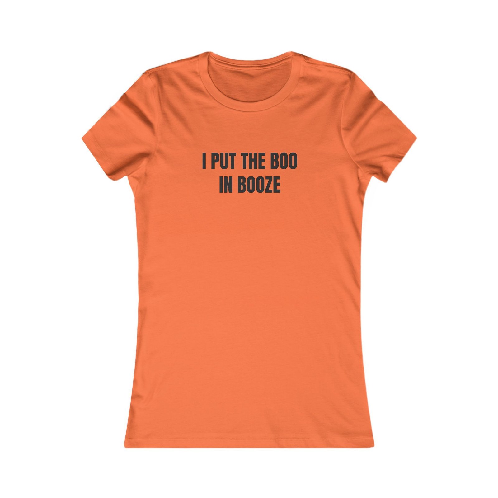 I Put The Boo In Booze Funny Halloween Women's Tee