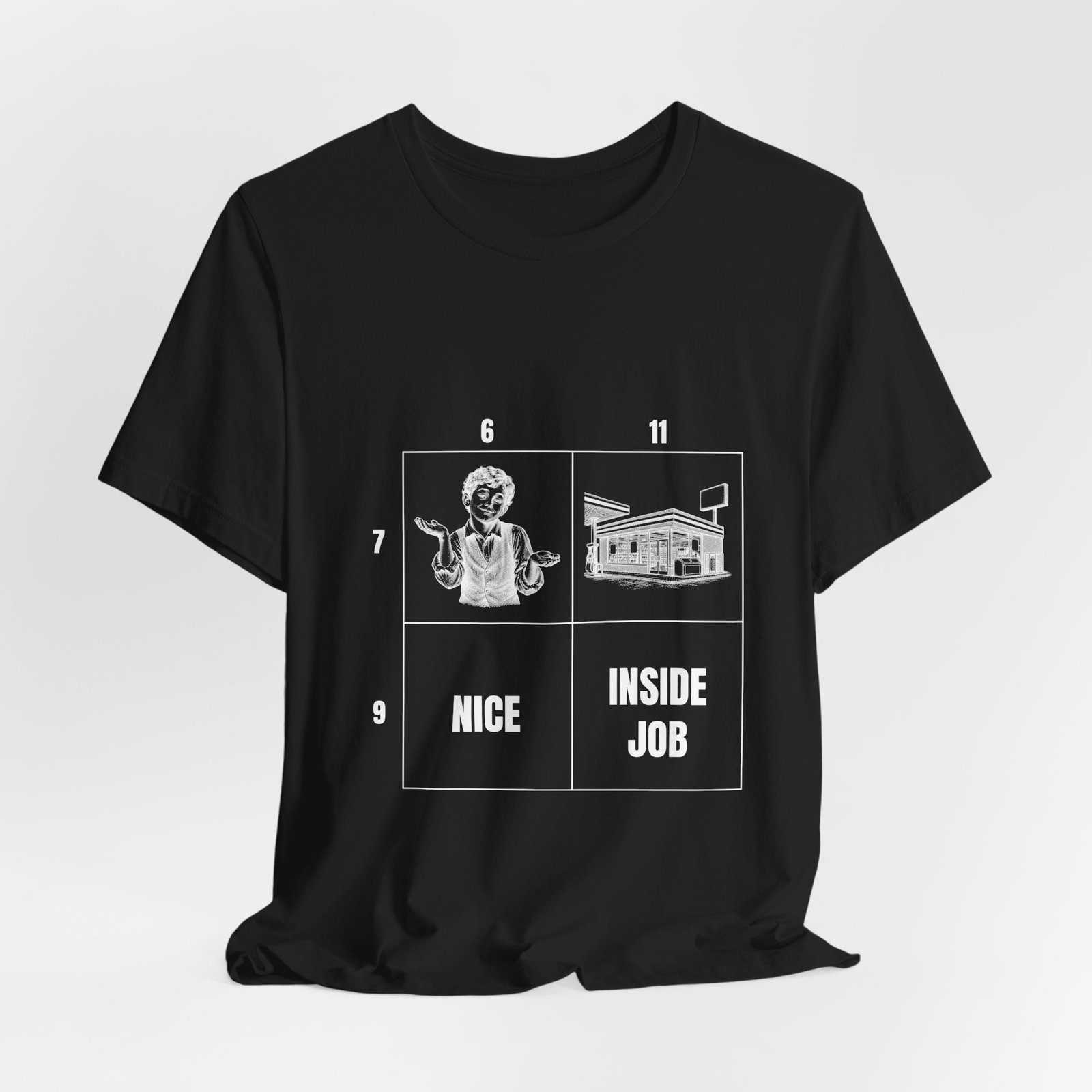 The Number Grid Funny Graphic T-Shirt - Image 8