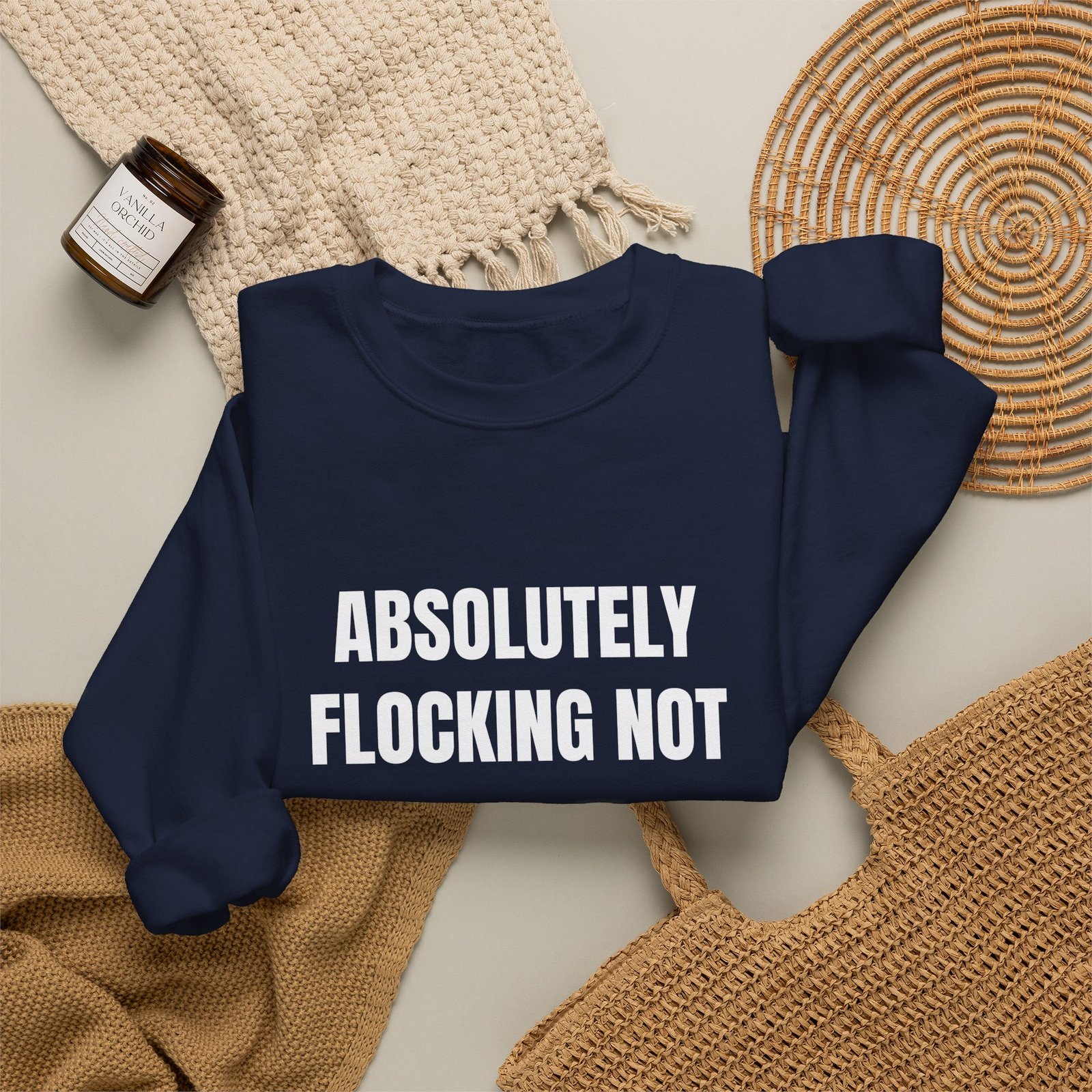 Absolutely Flocking Not Funny Crewneck Sweatshirt - Image 16