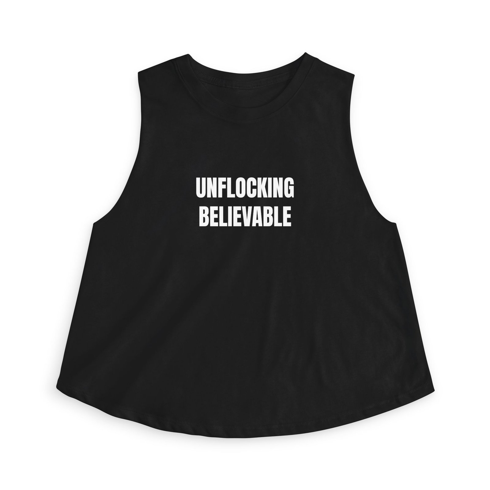 Unflocking Believable Funny Women's Crop Top - Image 9
