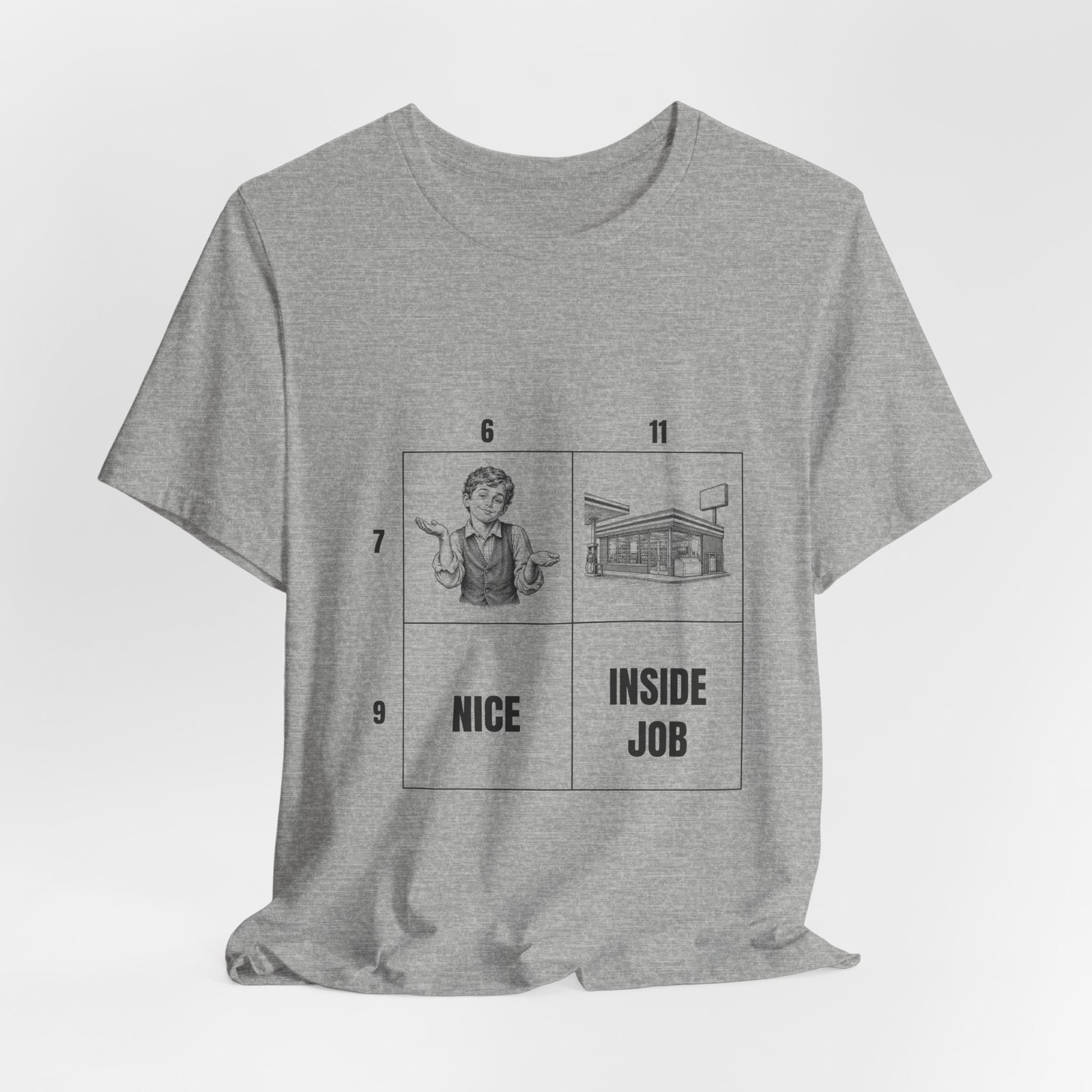 The Number Grid Funny Graphic T-Shirt - Image 12
