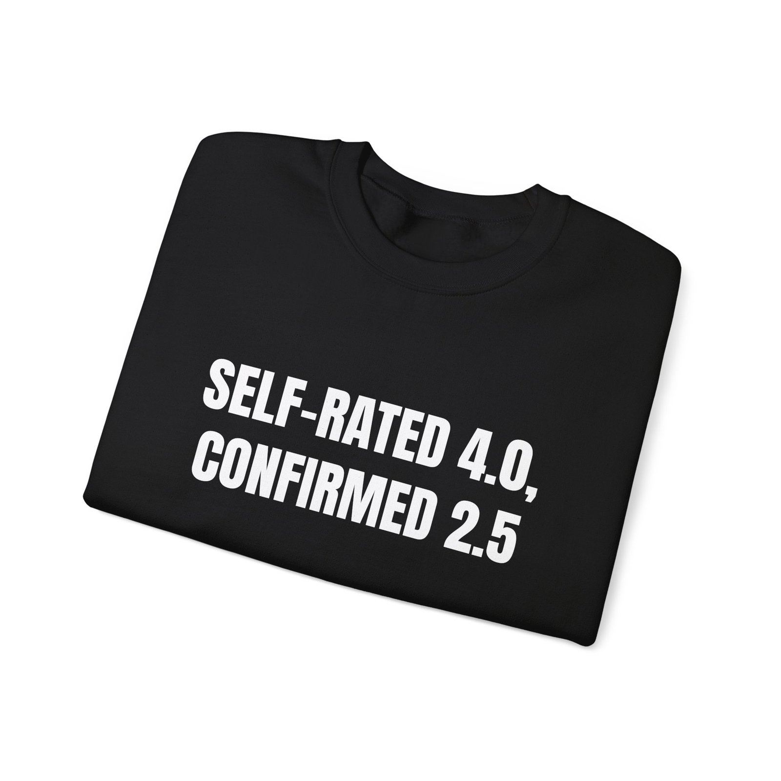 Self-Rated 4.0, Confirmed 2.5 Funny Crewneck Sweatshirt - Image 7