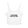 I'd Fight Someone Over The Last Pickle Funny Women's Spaghetti Strap Tank