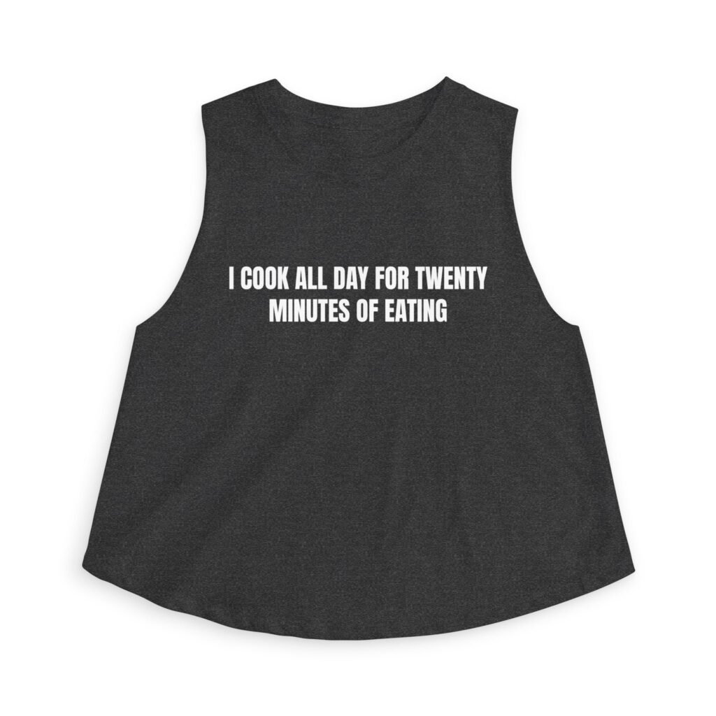 I Cook All Day For Twenty Minutes Of Eating Funny Thanksgiving Women's Crop Top - Image 3