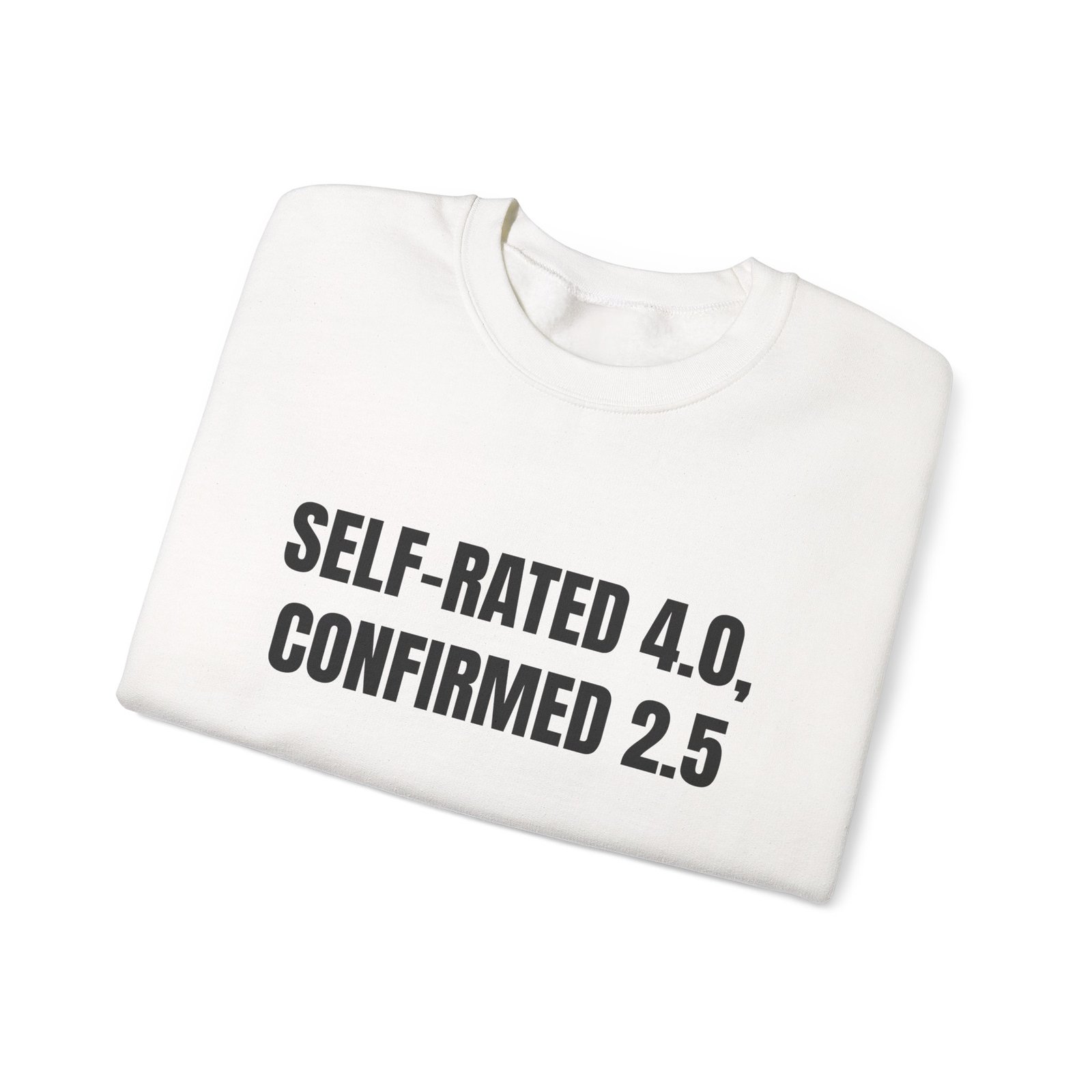 Self-Rated 4.0, Confirmed 2.5 Funny Crewneck Sweatshirt - Image 3