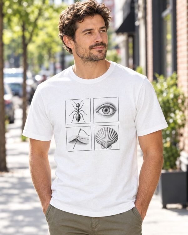 Man wearing the Antisocial Rebus tee